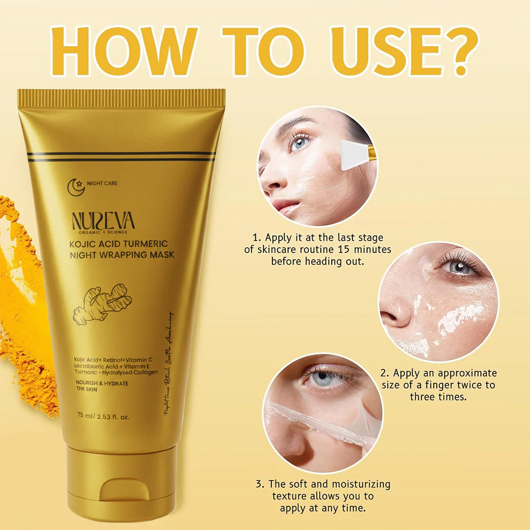 Kojic Acid Turmeric Night Wrapping Mask 75ml - Image 3